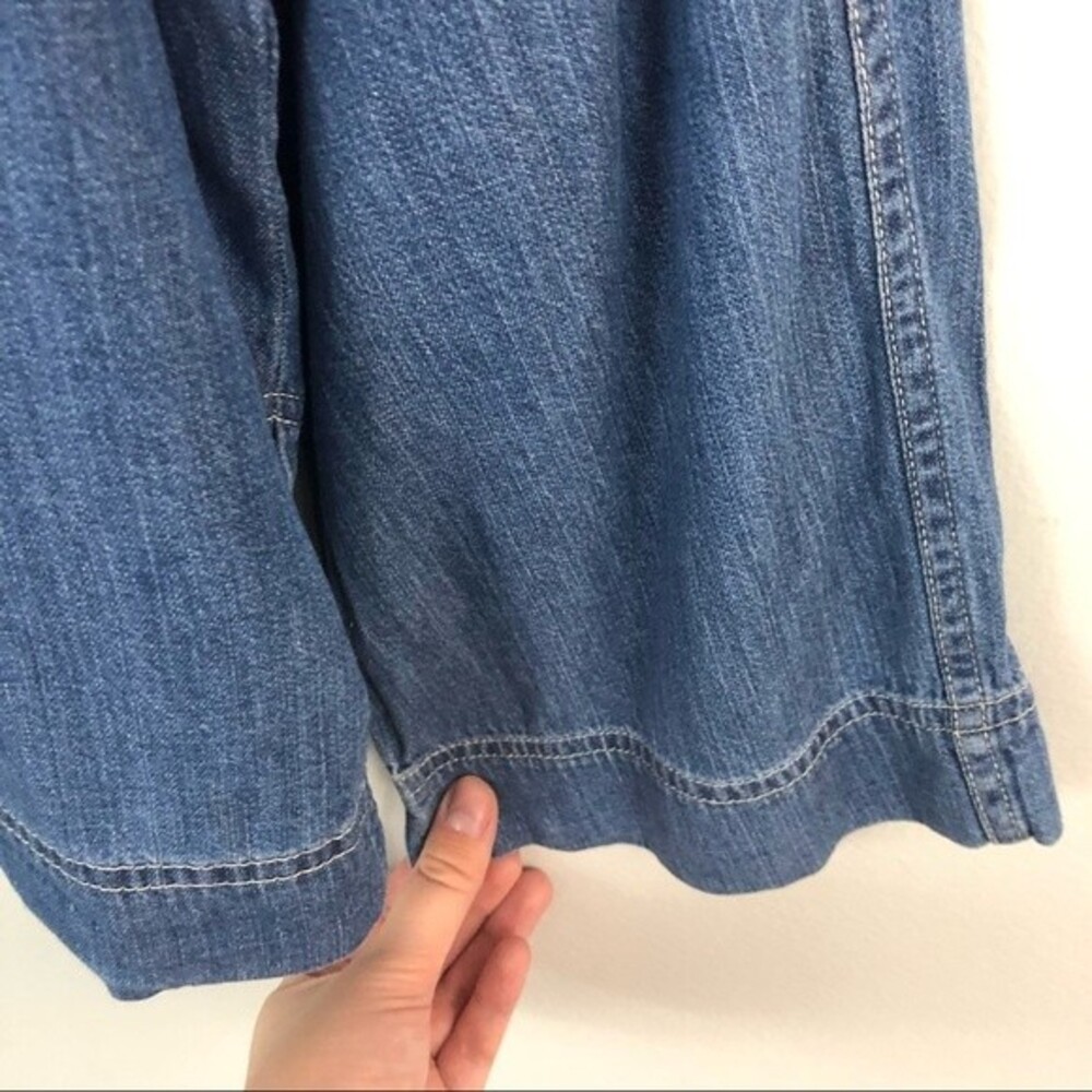 Madewell Lace-Up Denim Top Size Medium Nautical Summer Vacation - Picture 7 of 14